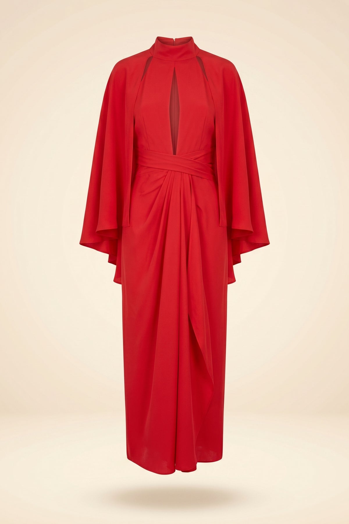 Cape Town Silk Maxi Dress in Red - Johanna Ortiz