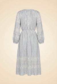 Striped Midi Length Dress — ghost back
