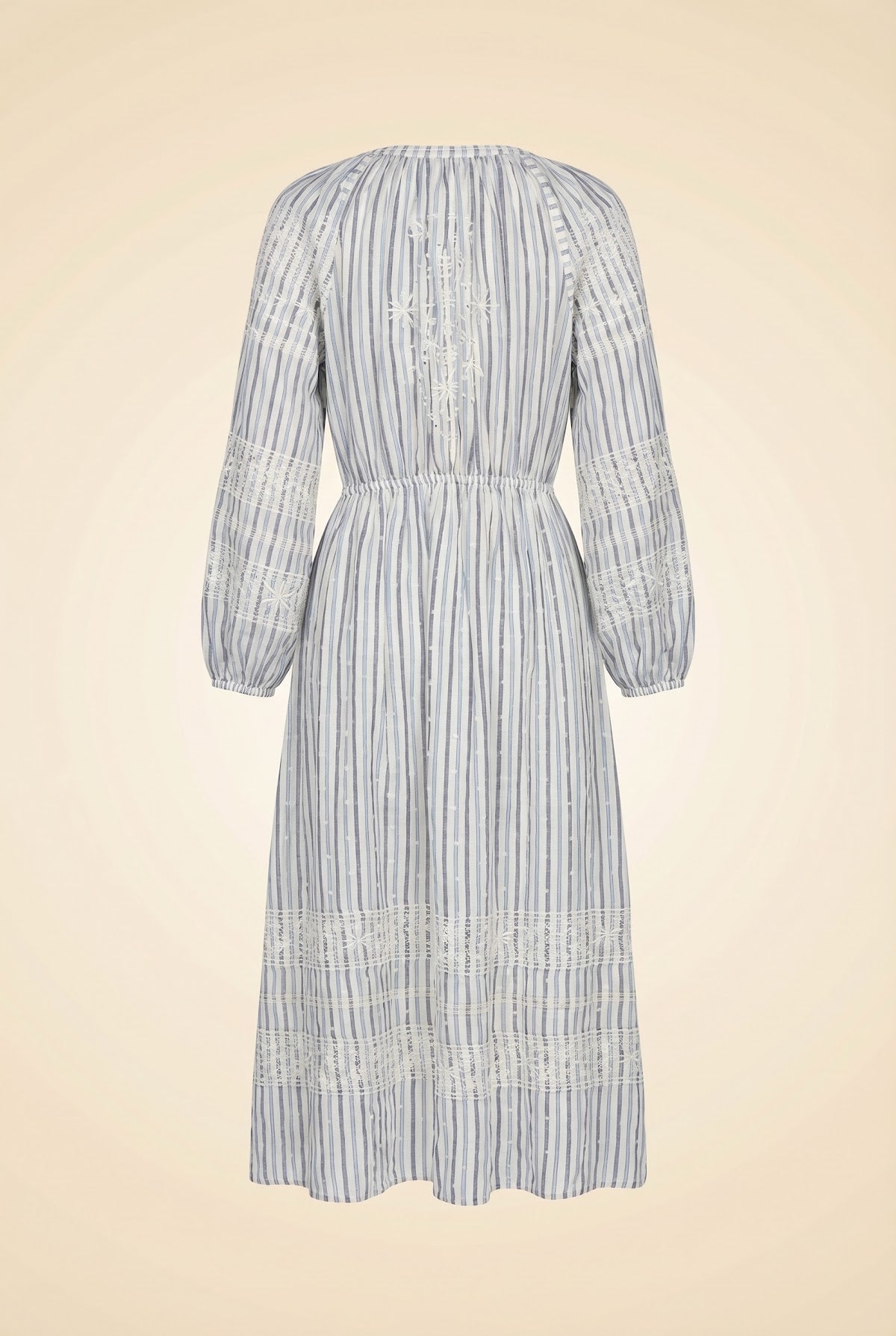 Striped Midi Length Dress — ghost back