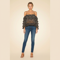 Floral Blouse — on model