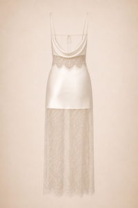 La Lune Cumulus Silk Lace Maxi Dress by Shauna Joy — back