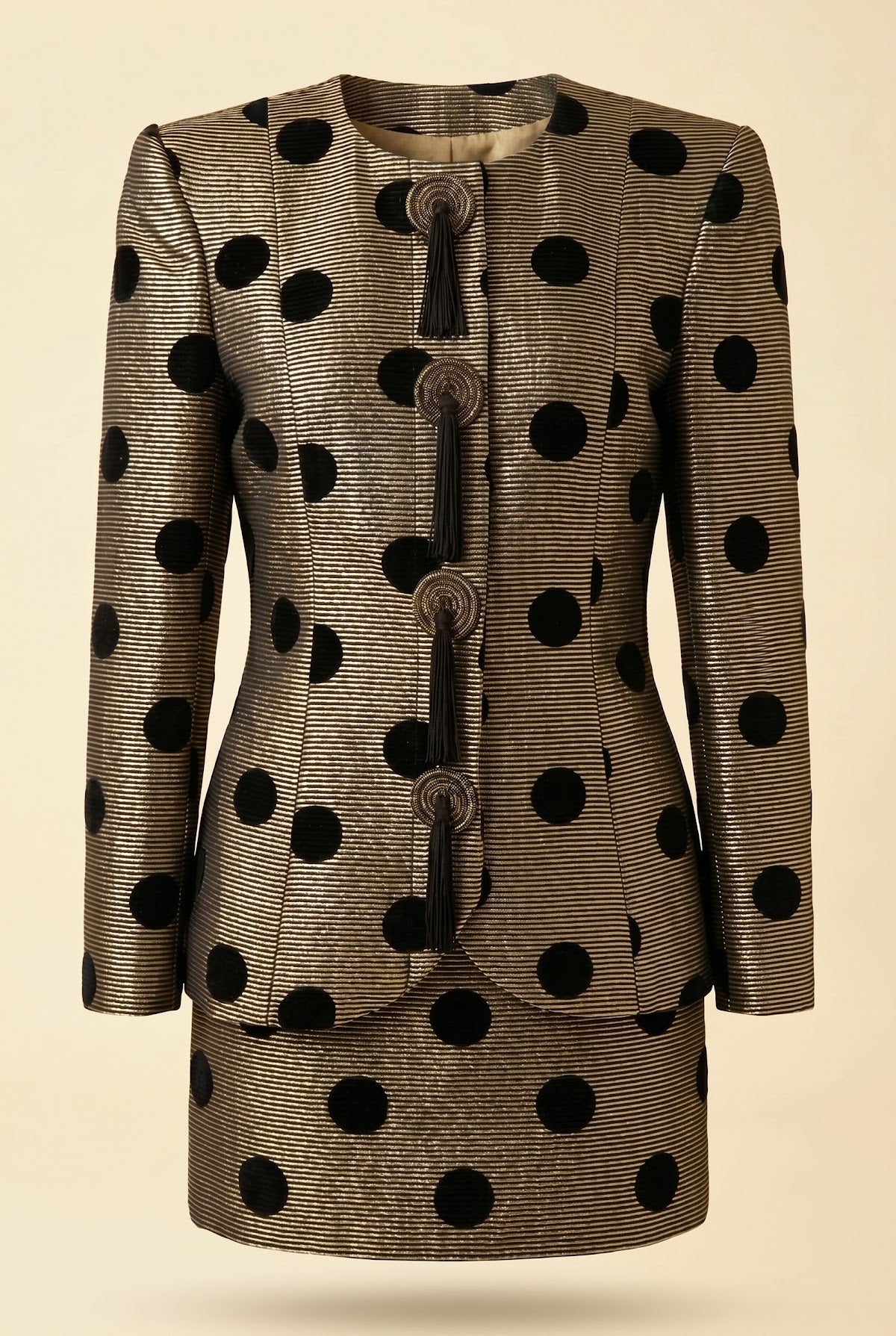 Evenings by Raul Blanco Evenings by Raul Blanco Vintage Polka Dot Suit Set