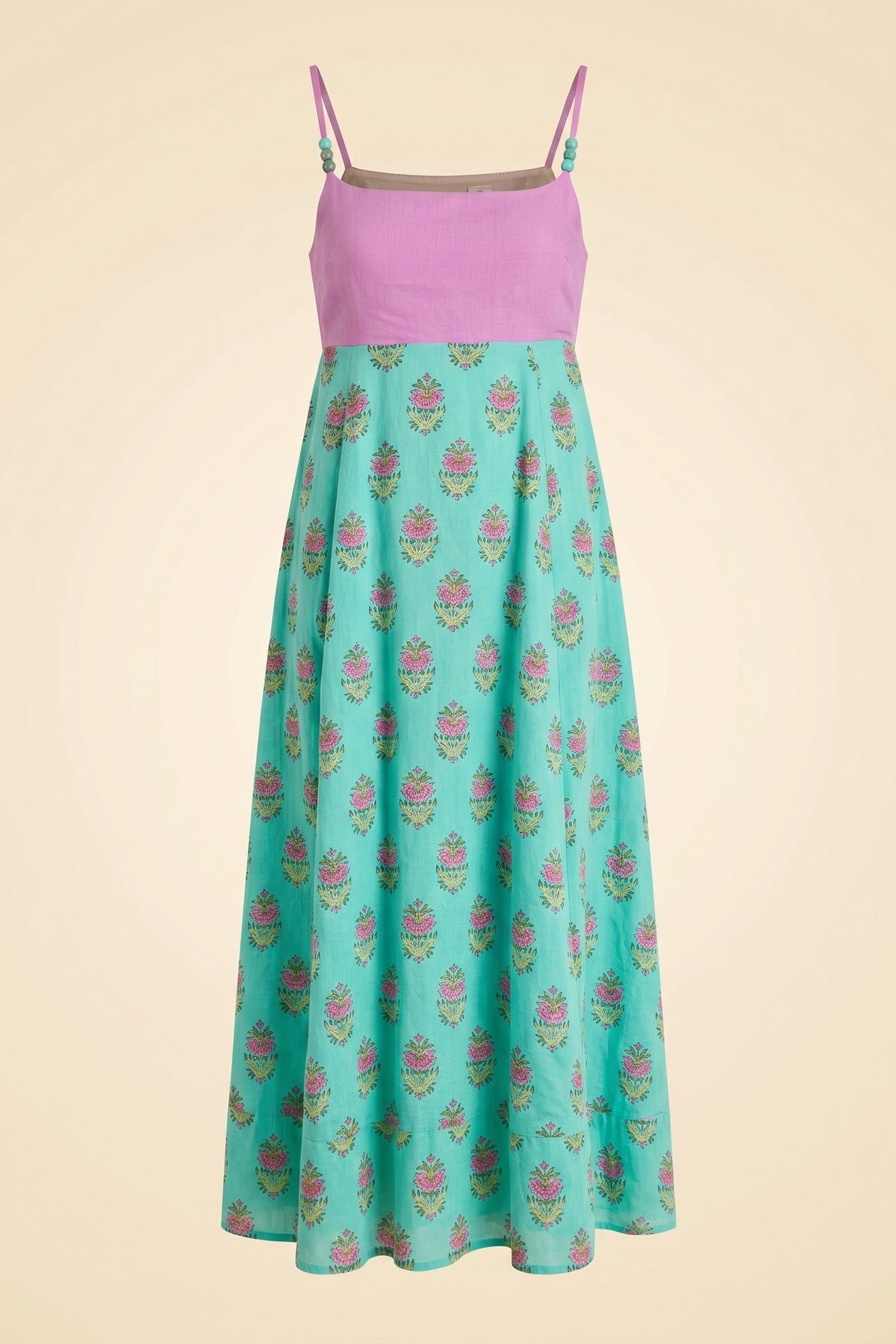 Emilia Dress in Aqua Floret - Neve & Noor