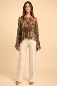 Chloé Chloé Sheer Silk Chiffon Star Print Blouse - view 3