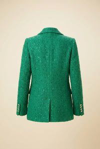 Green Blazer — back view
