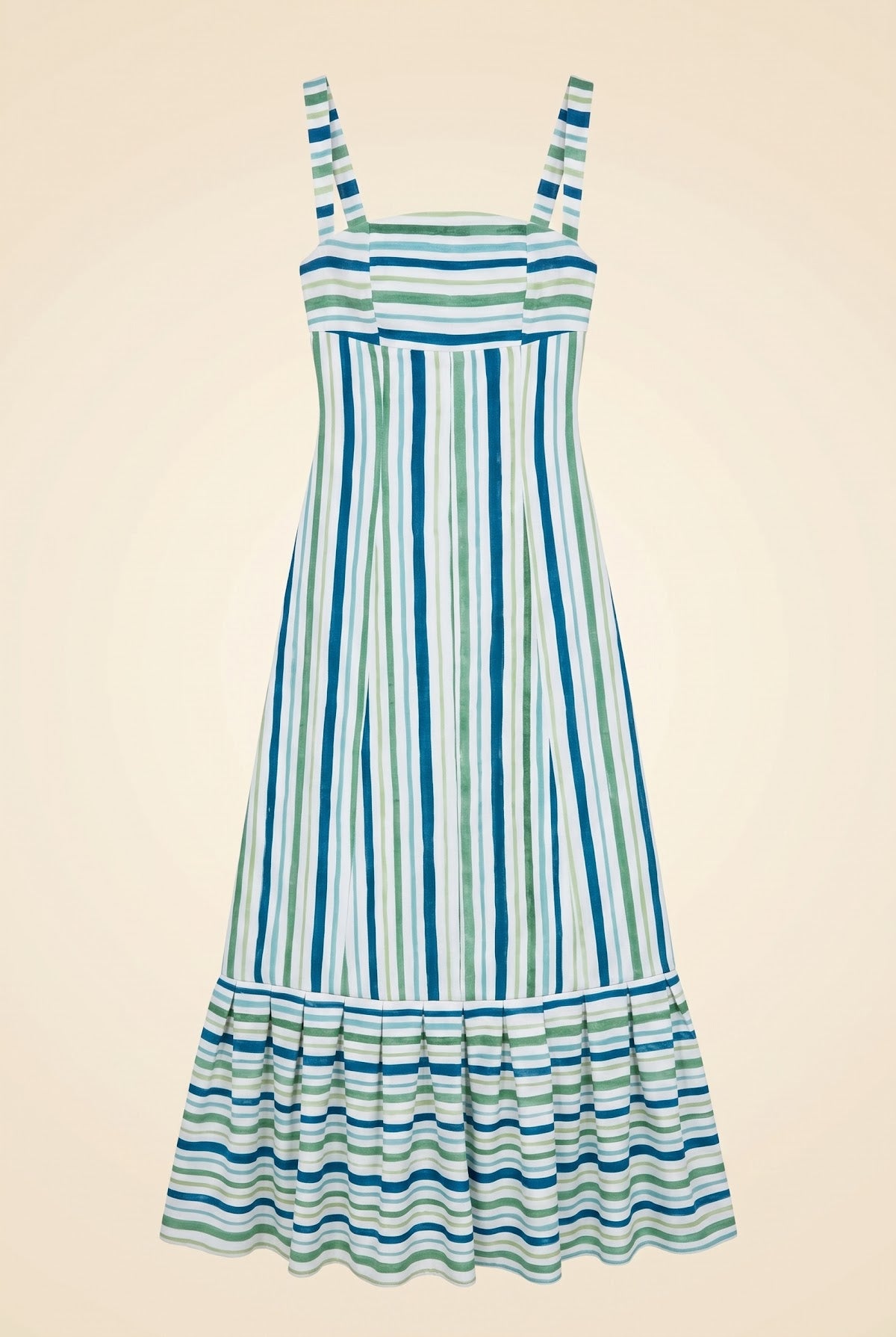 Margaret Striped Tie Back Gown by Couper