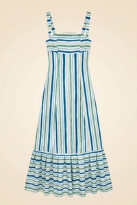 Margaret Striped Tie Back Gown by Couper