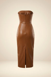 Killa Faux Leather Dress — back view