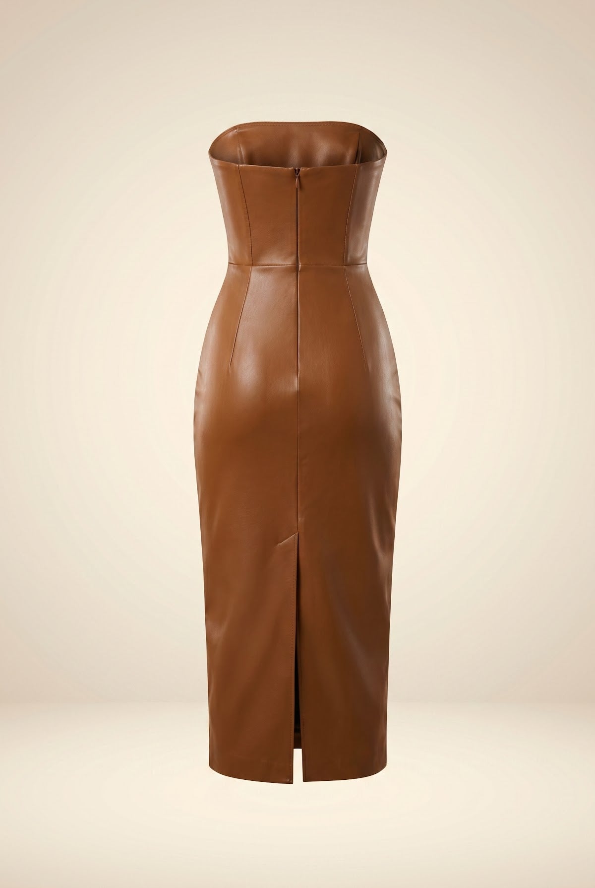 Killa Faux Leather Dress — back view