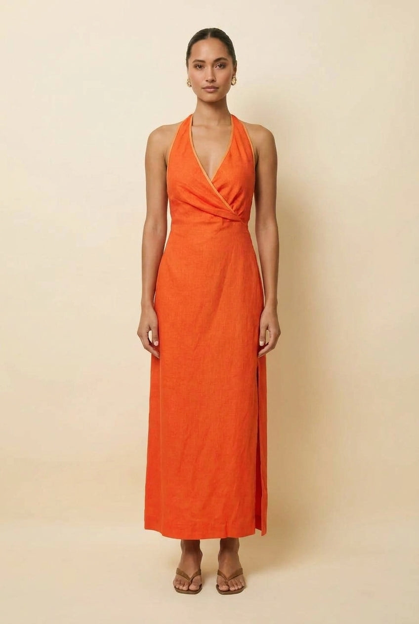 Sir The Label Orange Dress - view 3