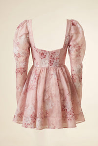 Evermore Floral Mini Dress — back view