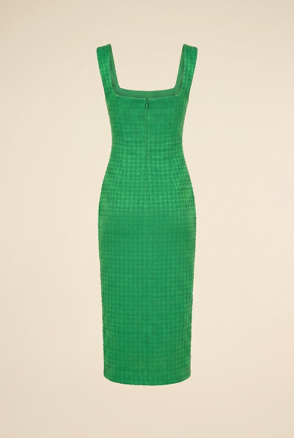 Bouclé Midi Dress — back view