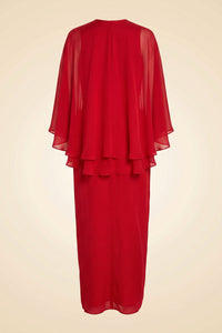 Cape Town Silk Maxi Dress in Red - Johanna Ortiz