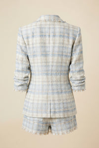 Pricilla Boxweave Blazer & Shorts — back view