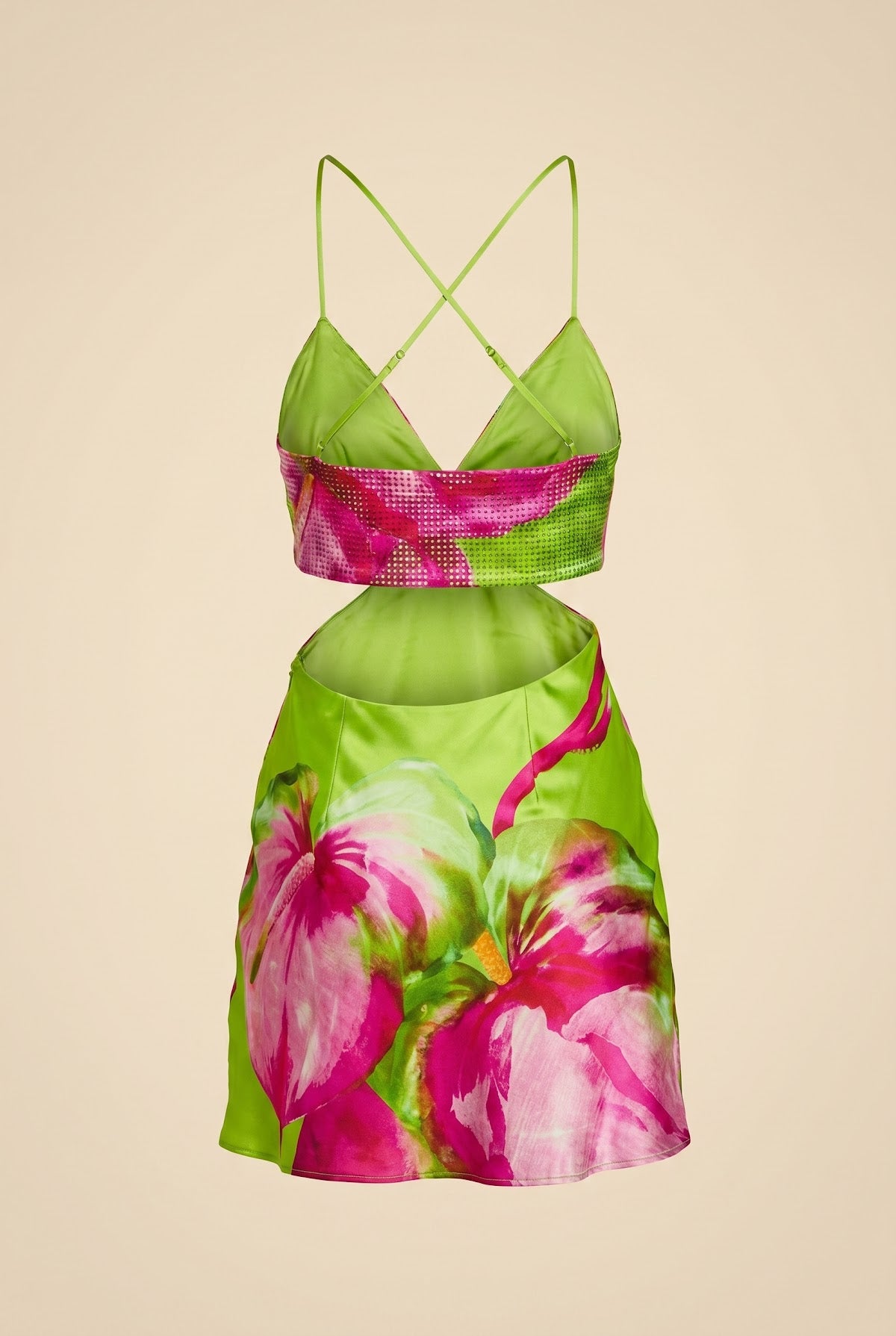 Azura Silk Dress — back view