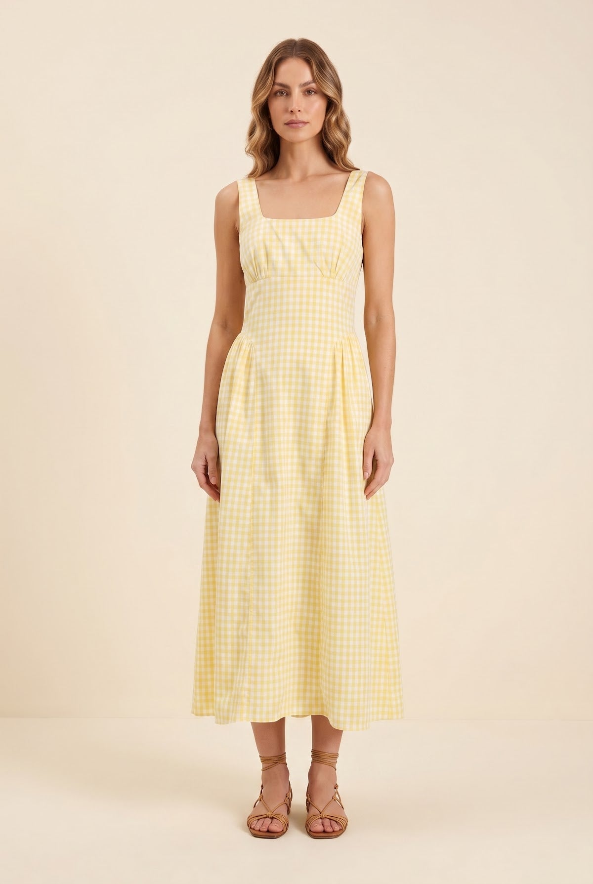 Cadence Gingham Midi Dress by Tanya Taylor — view 3