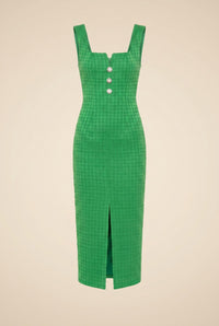 Bouclé Midi Dress — front view