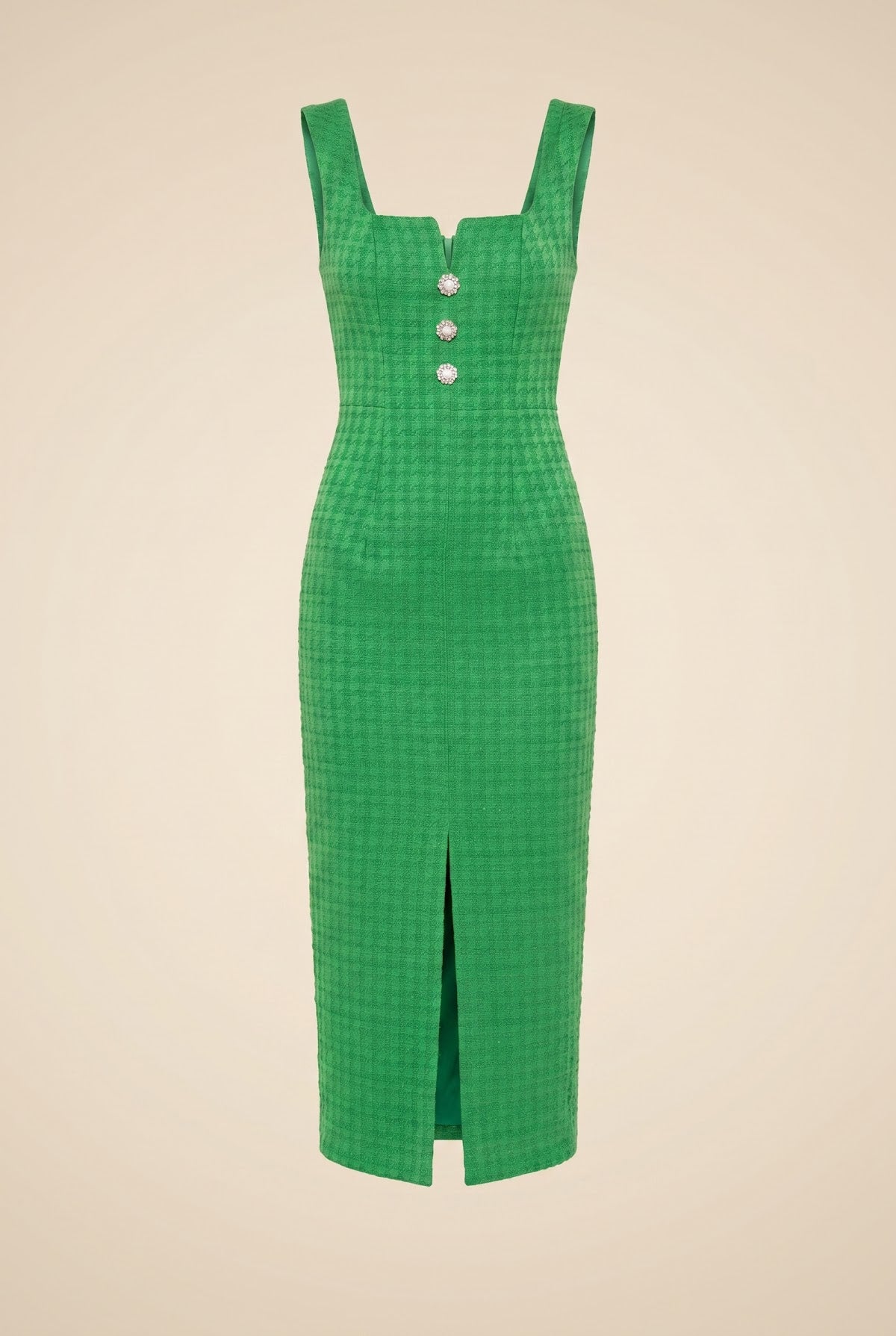 Bouclé Midi Dress — front view