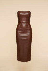 Killa Faux Leather Dress — front view