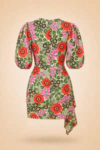 Aura Blossom Mini Dress by Rhode — back