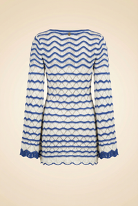 Bananhot Rey Striped Crochet Beach Dress - back