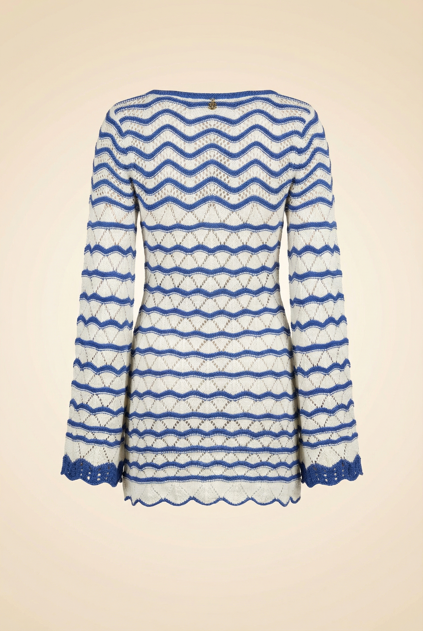 Bananhot Rey Striped Crochet Beach Dress - back