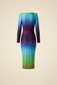 Ombré Midi Dress — back view