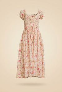Stanza Smocked Midi Dress In Floral Print - view 1