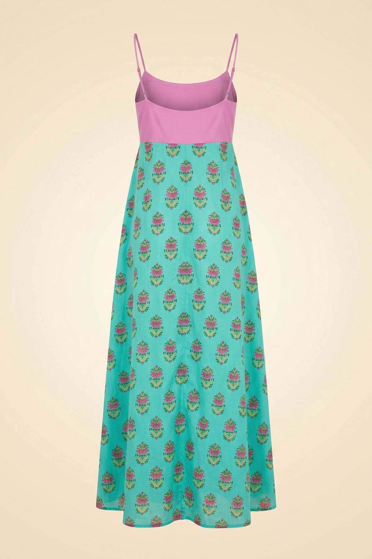 Emilia Dress in Aqua Floret - Neve & Noor