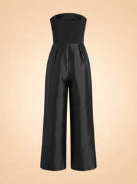 Alden Jumpsuit in Twill & Crepe by Solace London