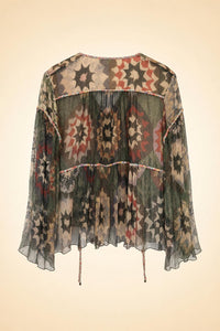 Chloé Chloé Sheer Silk Chiffon Star Print Blouse - view 2