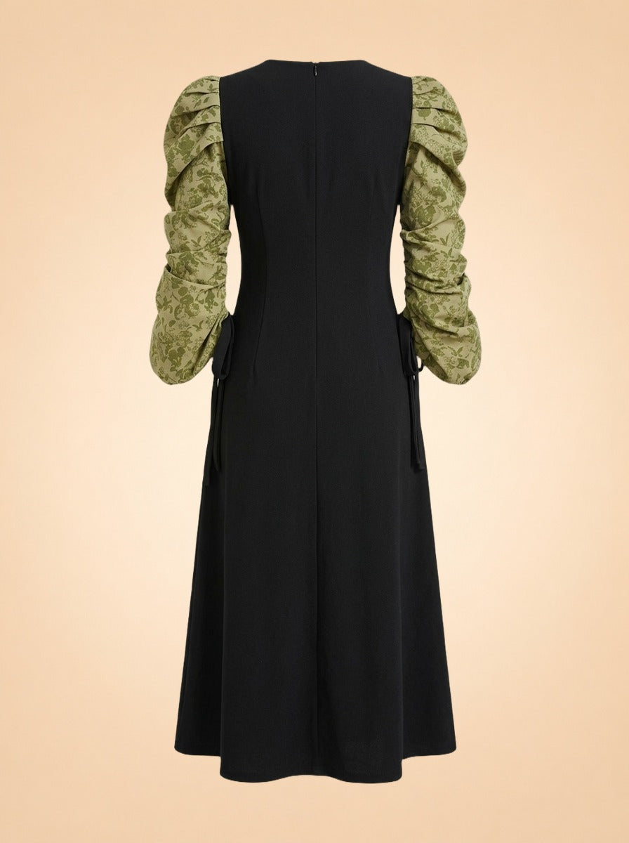 Black Juliet Printed Maxi Dress by Hyacinth House