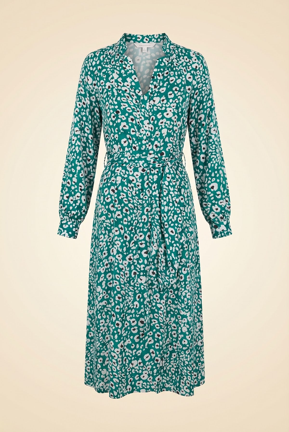 Cecile Leopard-Print Midi Dress — ghost front