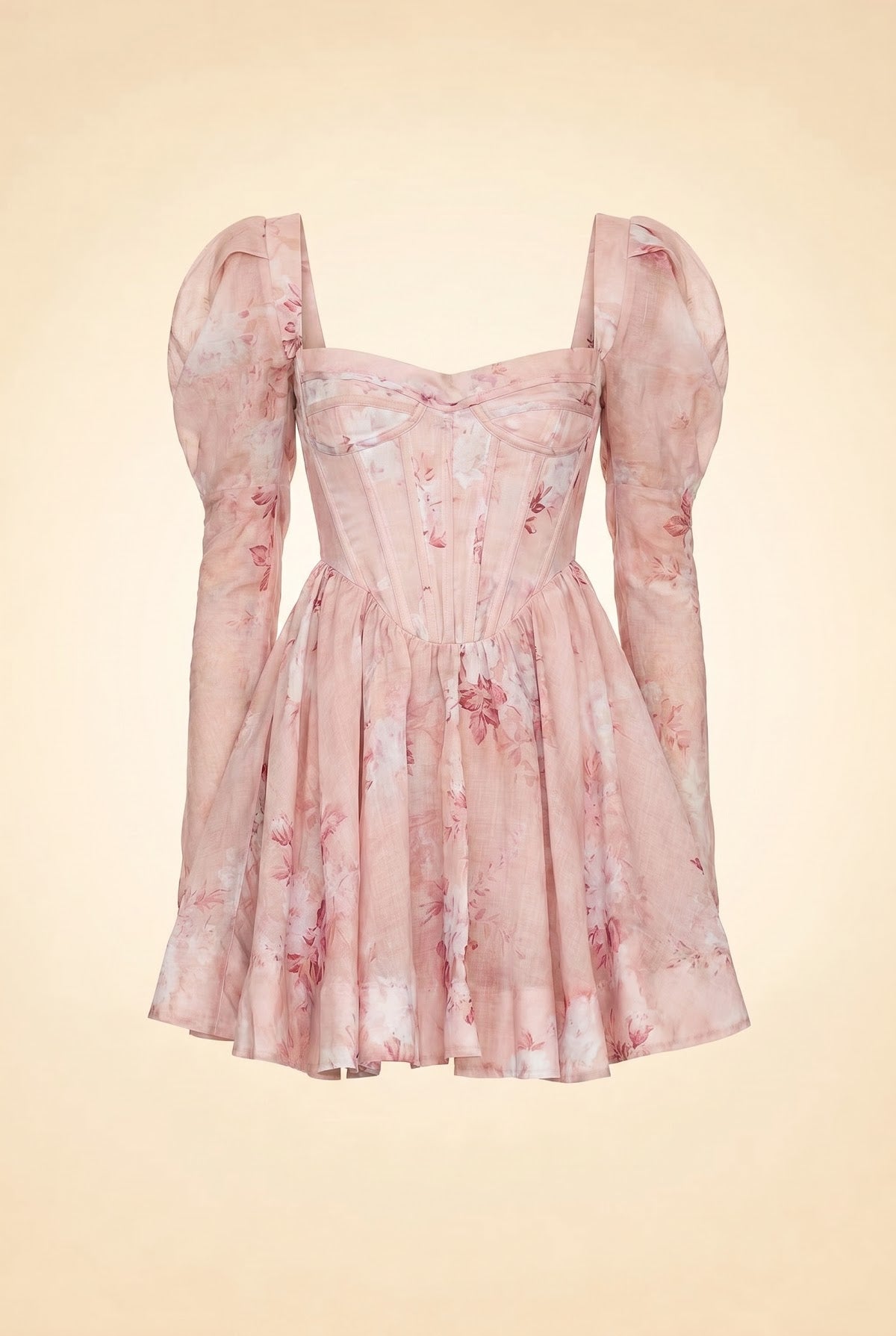 Evermore Floral Mini Dress — front view