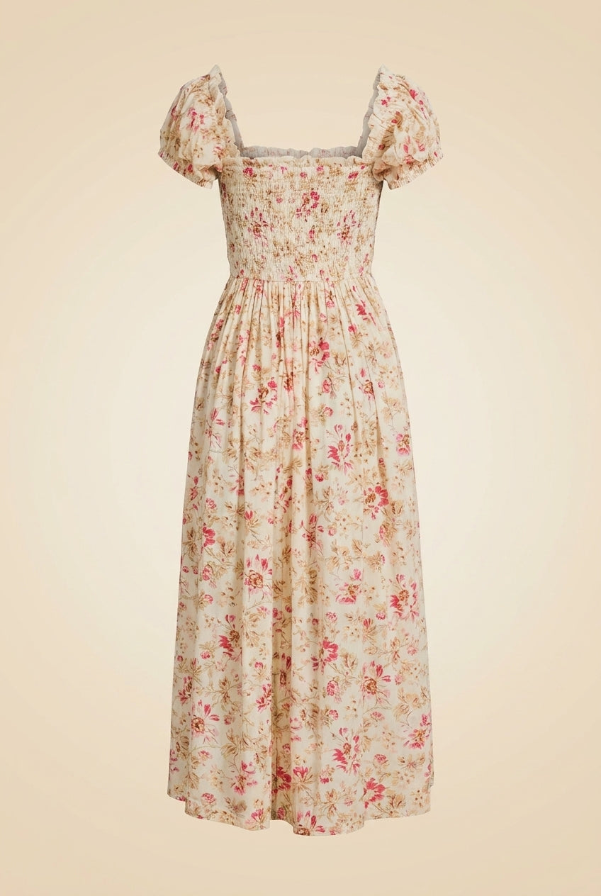 Stanza Smocked Midi Dress In Floral Print - view 2