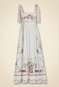 Stefy Floral Cotton Midi-Dress