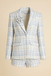 Pricilla Boxweave Blazer & Shorts — front view