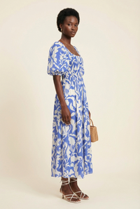 Lola Floral Silk Midi Dress
