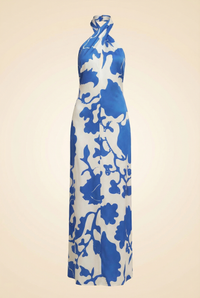 Halter Silk Maxi Dress