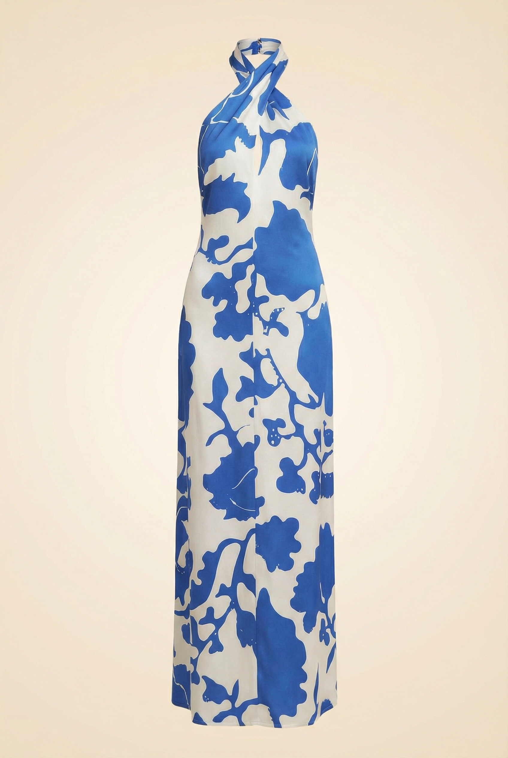 Halter Silk Maxi Dress