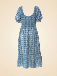 Hill House Home Floral Print Midi Length Dress - back