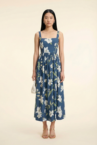 Floral Scoop Neck Dress