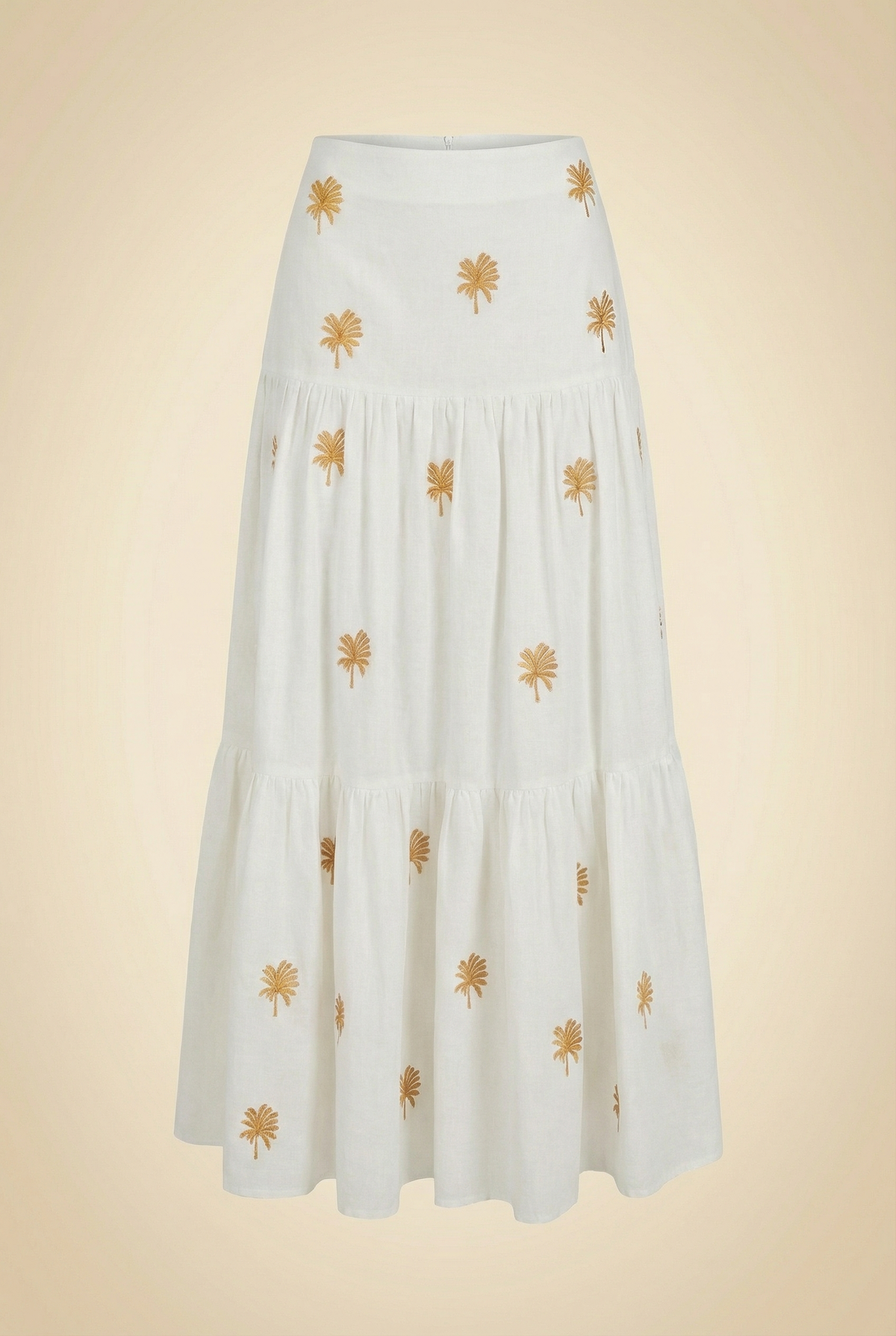 Palm Embroidered Skirt