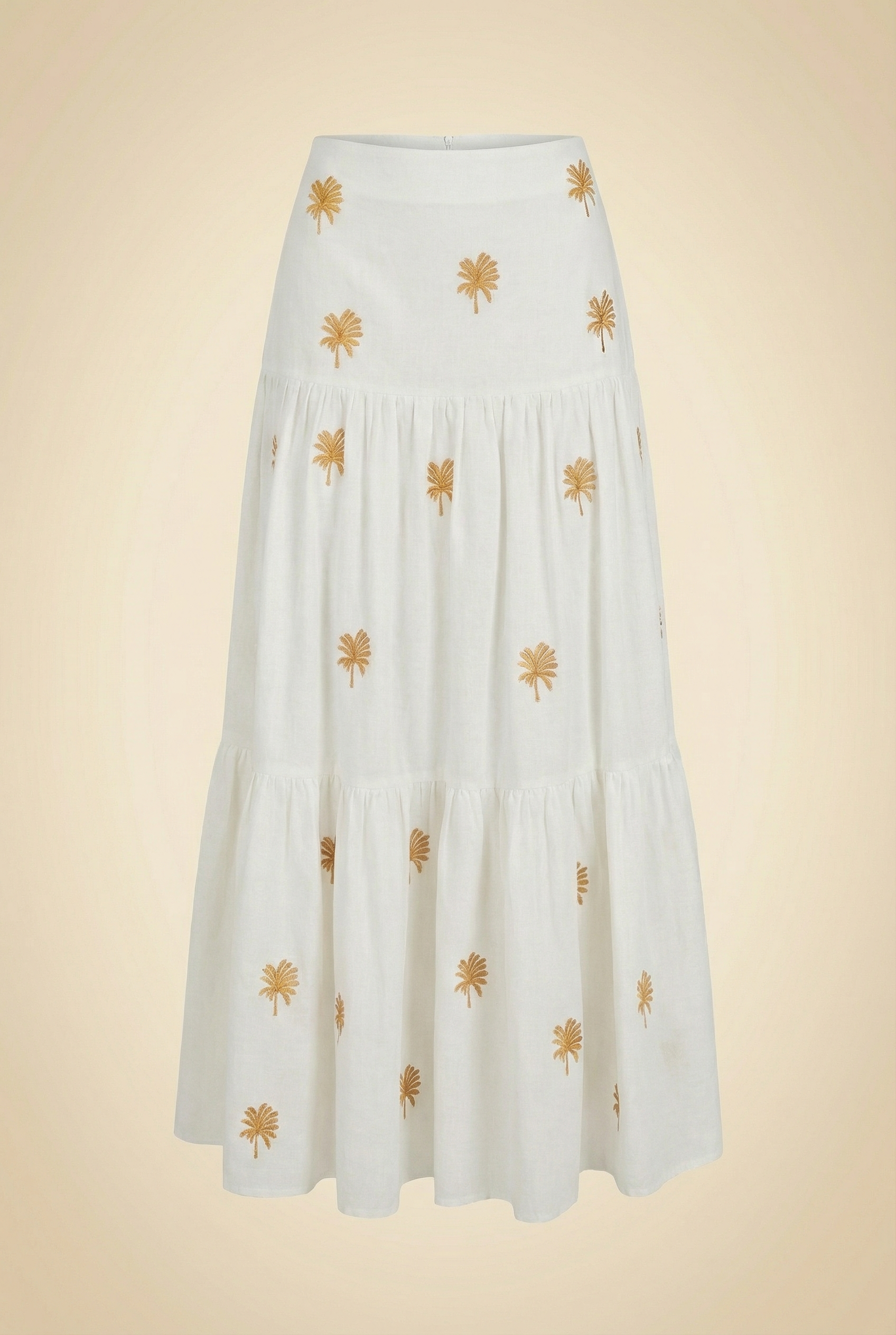 Palm Embroidered Skirt