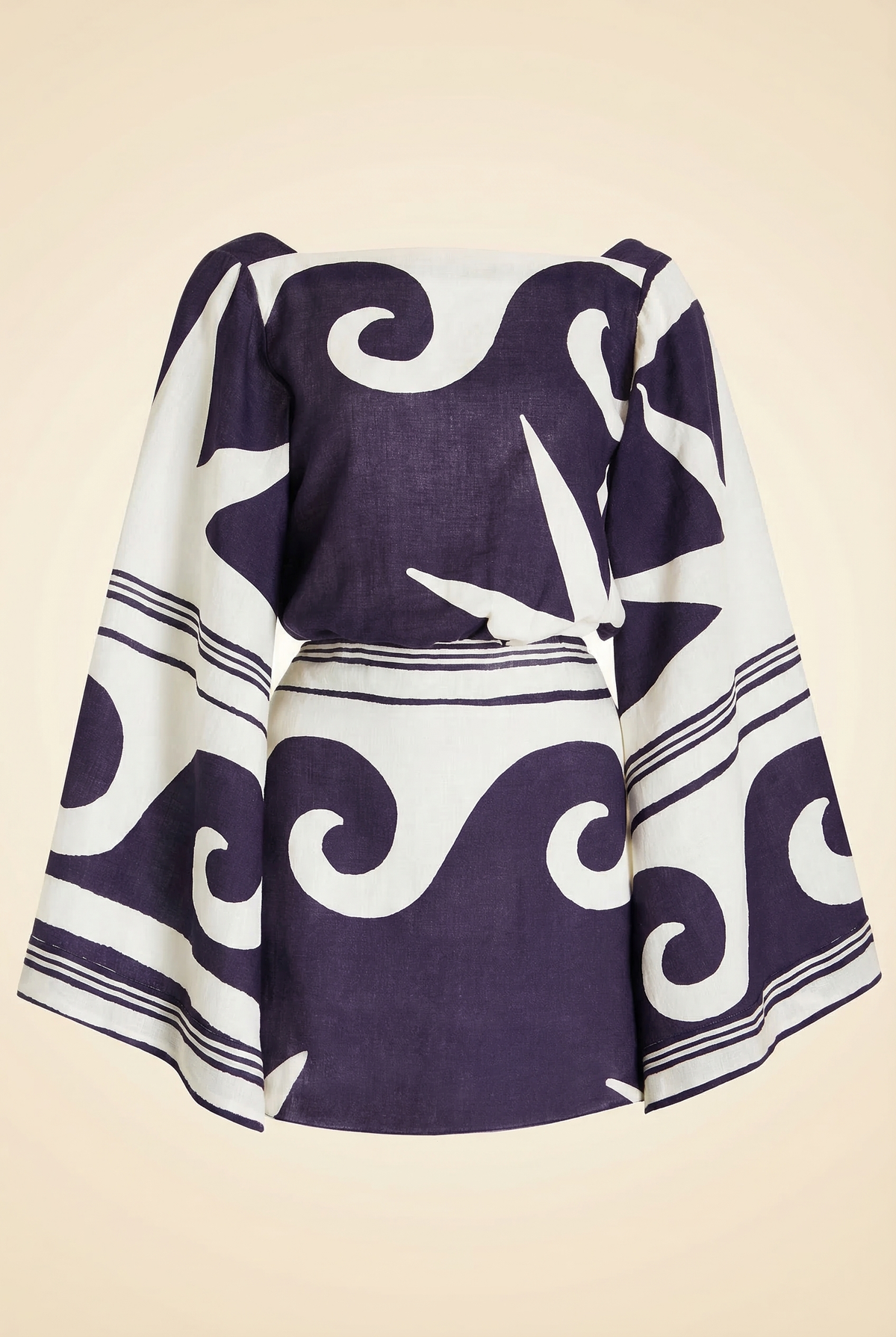 Johanna Ortiz Wave After Wave Organic Linen Mini Dress