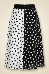 Nanette Pattern Mix Faux Wrap Skirt