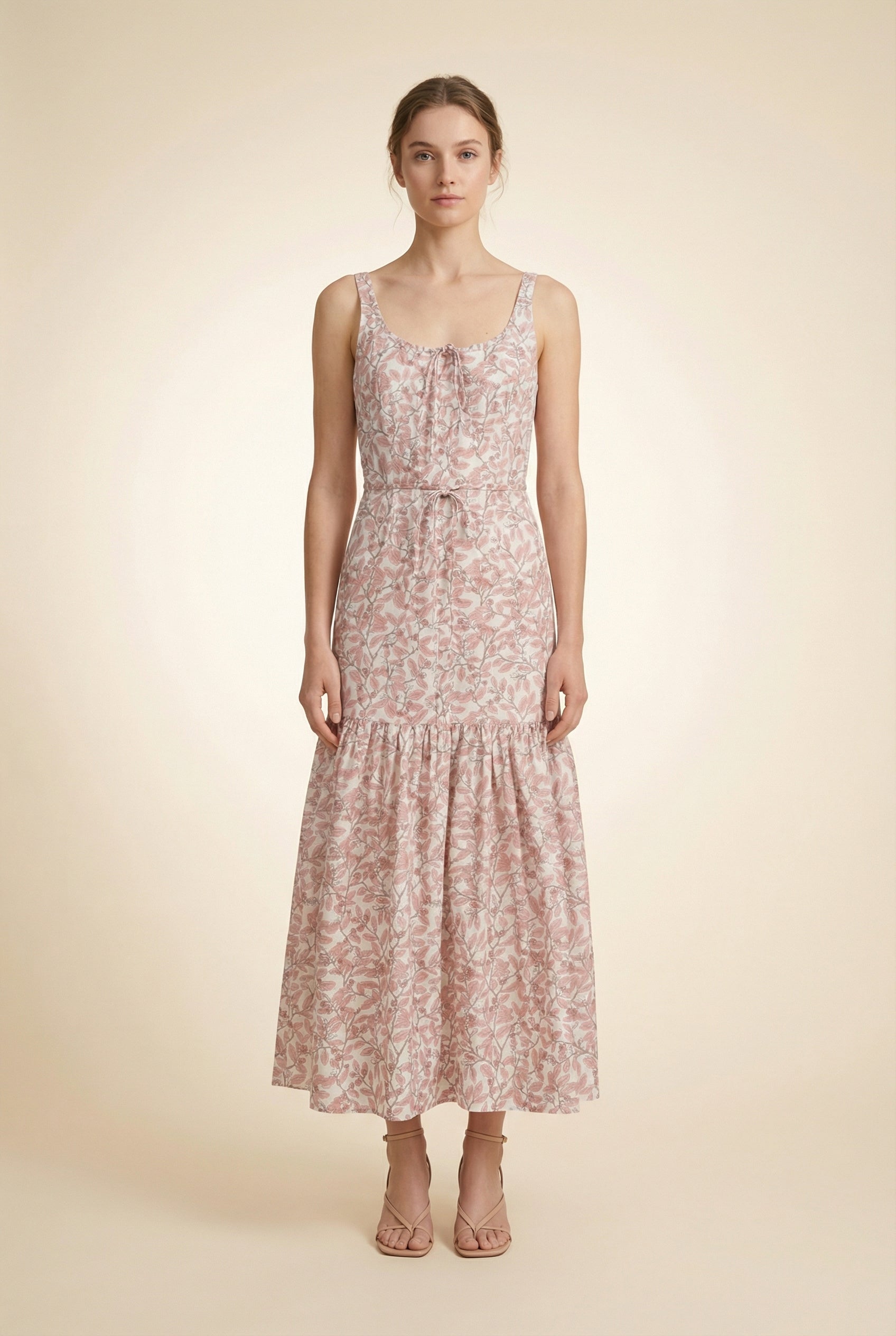 Coco Shop Double Drawstring Dress in Pink Limes