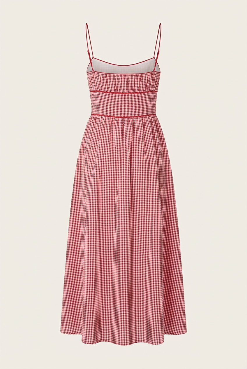 Belline Gingham Tie Midi-Dress
