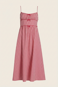 Belline Gingham Tie Midi-Dress