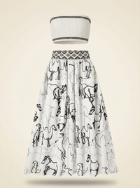 Ombretta Embroidered Maxi Skirt and Top